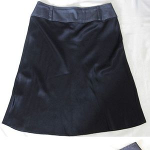 BCBG Navy silk skirt